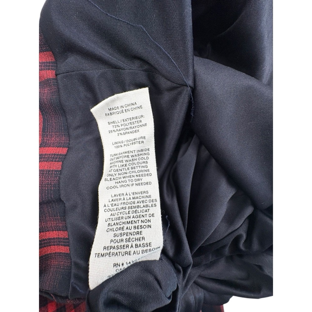 Avec Les Filles Red Black Plaid Sleeveless Midi Dress Women's Size 8 NWOT - Picture 4 of 7